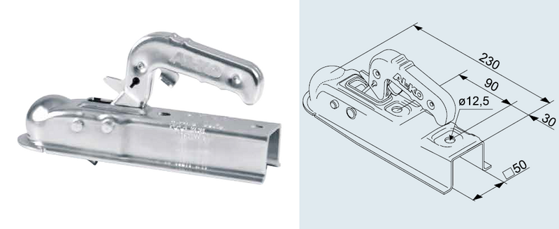 1224334 Tête Ak7 V plus diam 50 Version D - Tête d'attelage