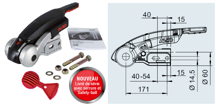 1225763 AKS 3504 perçage en croix avec serrure intégrée - Stabilisateurs