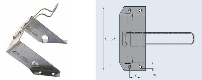 244376 Support type HA 36 St pour UK 36 (acier et plastique) - Autres accessoires