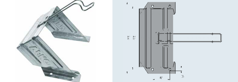 244378 Support type HA 53 St pour UK 53 acier et plastique - Autres accessoires