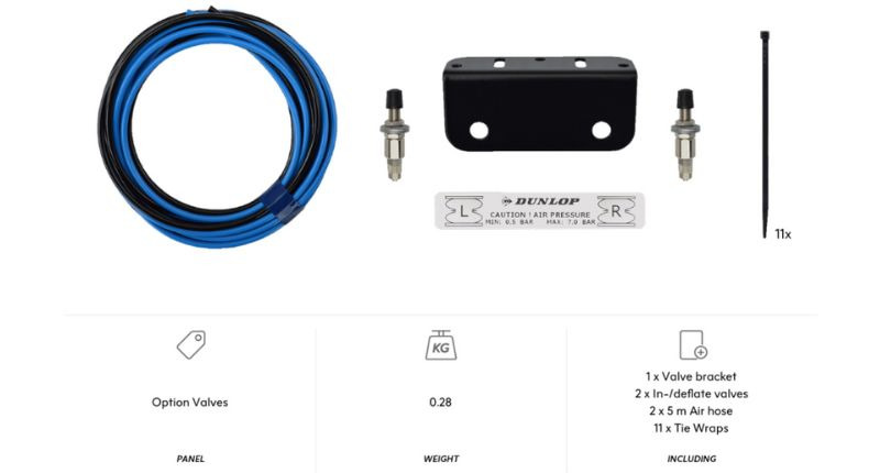 DUNLOP - OPTION VALVES