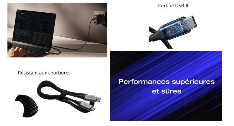 Câble USB-C vers USB-C pour RAPID Pro - Batterie externe / chargeur
