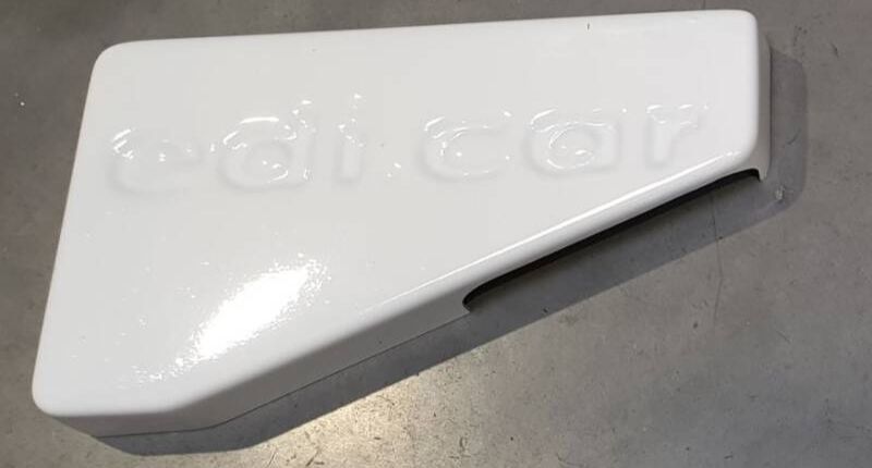 Flasque cache blanc droit pour porte-moto Edicar - Porte moto EDICAR