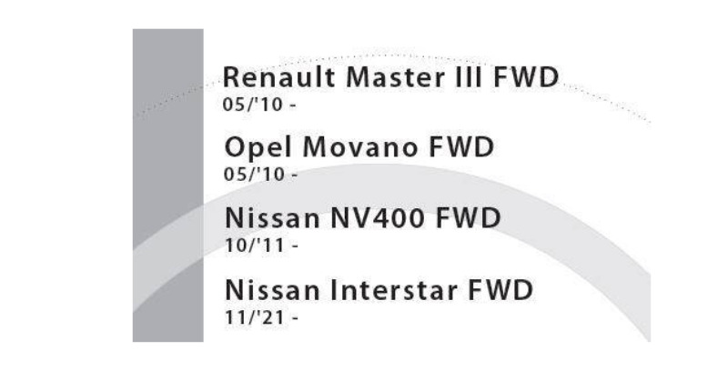 RENAULT Master 3 - traction / roues simples - Attelage rotule fixe à boulonner (50T) de 01/2010 à 12/2023 - Attelages