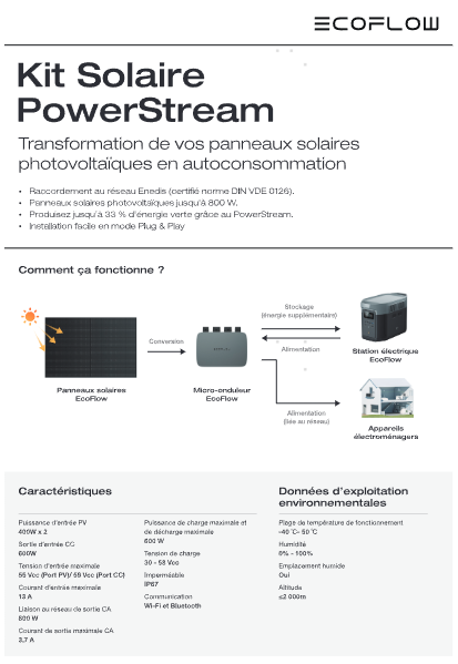 Câble CA EcoFlow BKW pour micro-onduleur ProwerStream