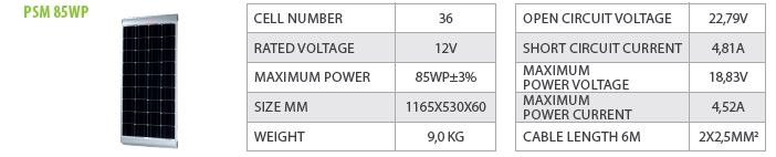 Panneau solaire SOLENERGIE 85WP (1.165 x 530 x 60) - Solenergy - Panneau solaire Silver