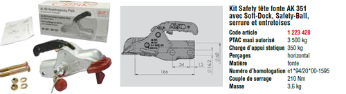 1223428 Safety kit AK 351 avec Soft Dock - Tête d'attelages