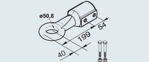 1224116 Anneau Anglais E50/B - Anneaux d'accrochage