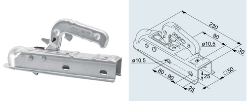 1224339 Tête Ak7 V plus diam 50 Version D - Tête d'attelage