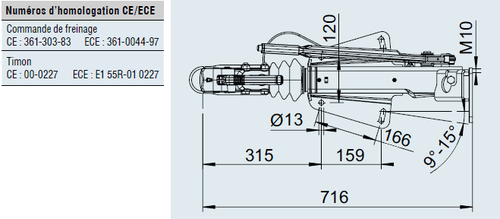 1251922 Commande de freinage 251S avec tête AK270 + soft dock - Commande de freins