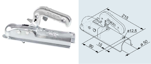 1367023 Tête Ak7 plus diam 50 rond Version F - Tête d'attelage