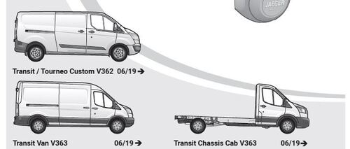 Faisceau d'attelage Fourgon FORD Transit / Tourneo Custom à partir de 06/2019 (prééquipé) - Faisceau d'attelage