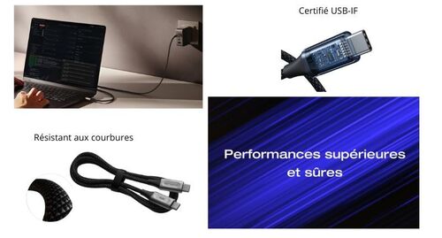Câble USB-C vers USB-C pour RAPID Pro - Batterie externe / chargeur