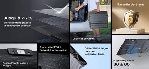 Panneau solaire EcoFlow 220W Light - Energie par EcoFlow