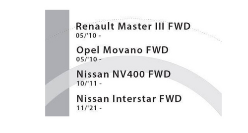 RENAULT Master 3 - traction / roues simples - Attelage rotule fixe à boulonner (50T) de 01/2010 à 12/2023 - Attelages