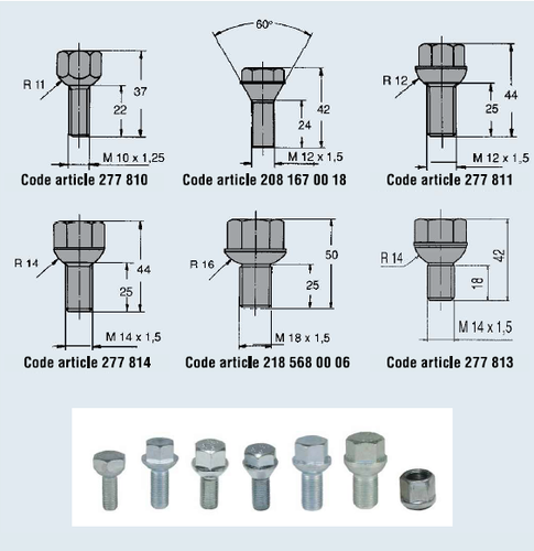 VIS ET ECROUS DE ROUE - Autres accessoires