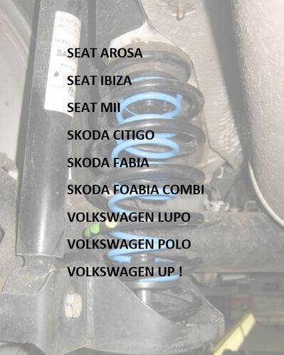 RESSORTS ARRIERES - SEAT/SKODA/VOLKSWAGEN à partir de 05/1997 (en fonction du véhicule) - VOLKSWAGEN