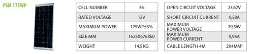 Panneau solaire SOLENERGIE 175WP (1.625 x 676 x 60) - Solenergy - Panneau solaire Silver