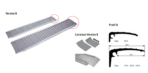 1224702 RAMPE 1M928 PROFI POUR CHARGES LOURDES - Rampes