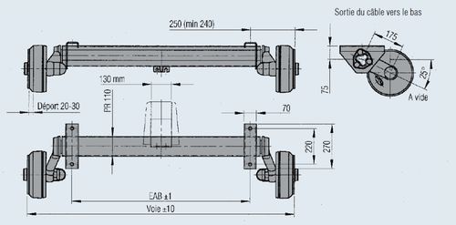 Essieux Plus freinés 1800 kg - Essieux freinés