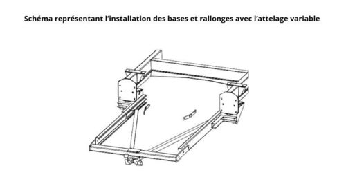 Base + rallonges Fiat X244 - X230 châssis normal - Attelage pour camping-car : Fiat.