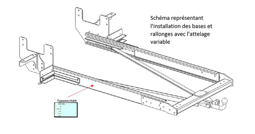 Base + Rallonges Ford de 03/2014 à 05/2016 - Attelage Ford Transit