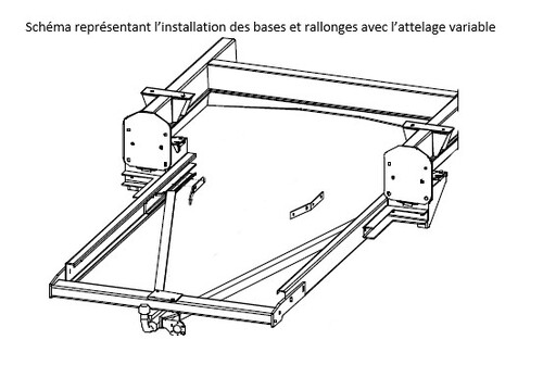 Base + rallonges Fiat X244 - X230 châssis normal - Attelage pour camping-car : Fiat.