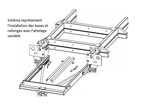 Base + rallonges X280 / X290 châssis normal - Attelage pour camping-car : Fiat.