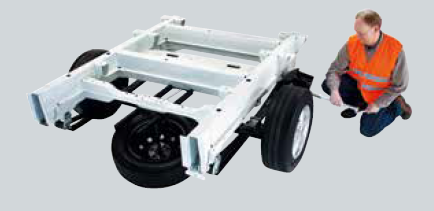 Support de roues de secours Fiat - Position entre l'essieu - Support roue de secours